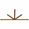Ekena Millwork Saratoga Rough Sawn Timber Gable Bracket, Western Red Cedar, 108"W x 54"H x 2"D x 4"F, 12/12 Pitch GBW108X54X0204SAR00RWR - alternate 4
